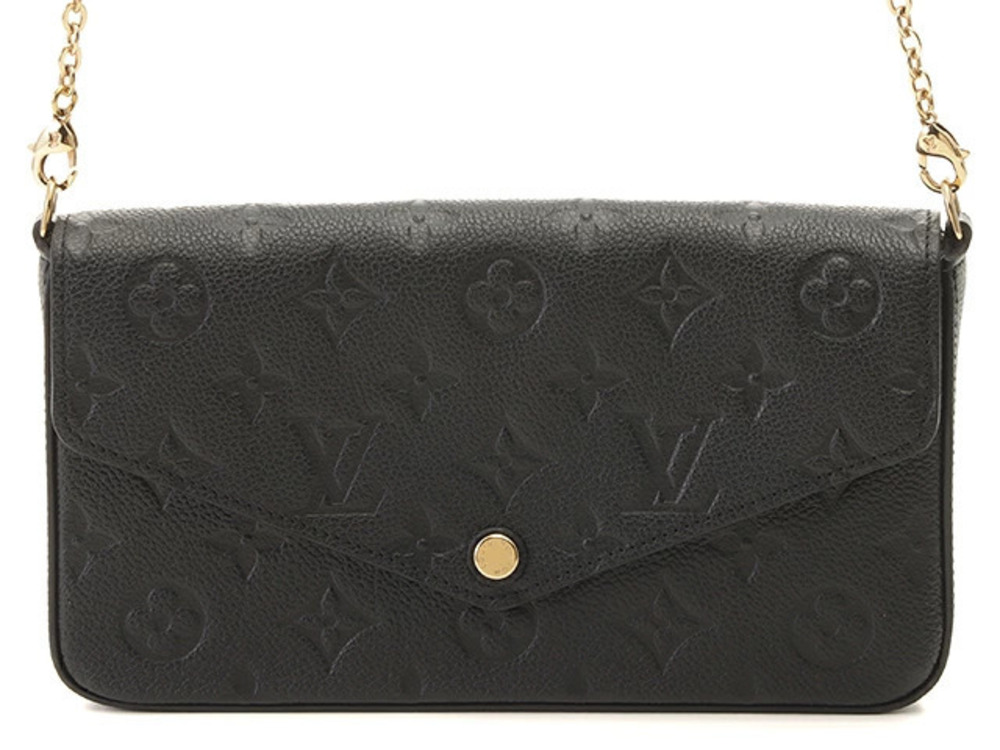 LOUIS VUITTON Pochette Felicie Monogram Empreinte Noir Black